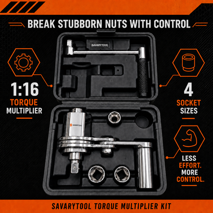 Torque Multiplier Wrench – 16:1 Gear Drive Kit | 680 N·m Output