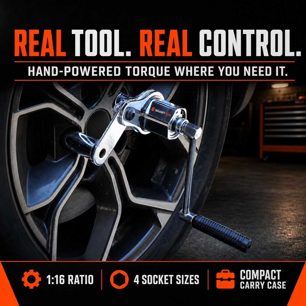 Torque Multiplier Wrench – 16:1 Gear Drive Kit | 680 N·m Output