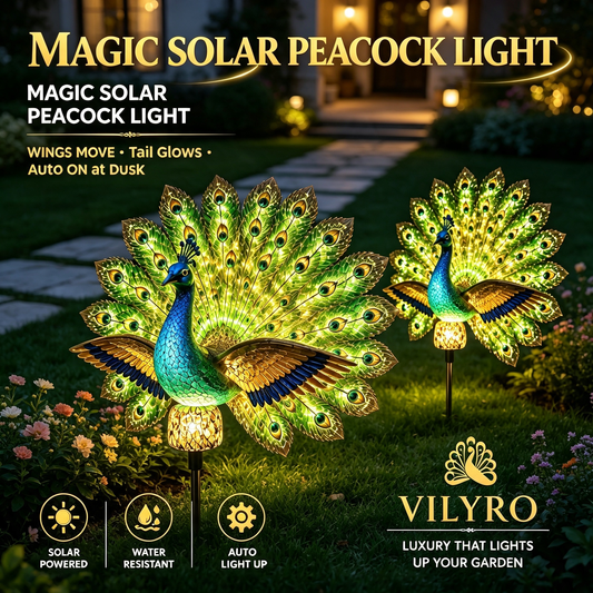 🦚Limited Time 50%OFF⚡️Solar Peacock Garden Sculpture