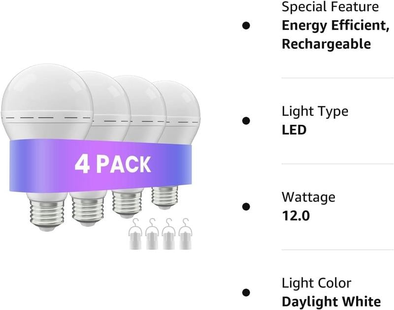 Rechargeable Emergency Light Bulbs