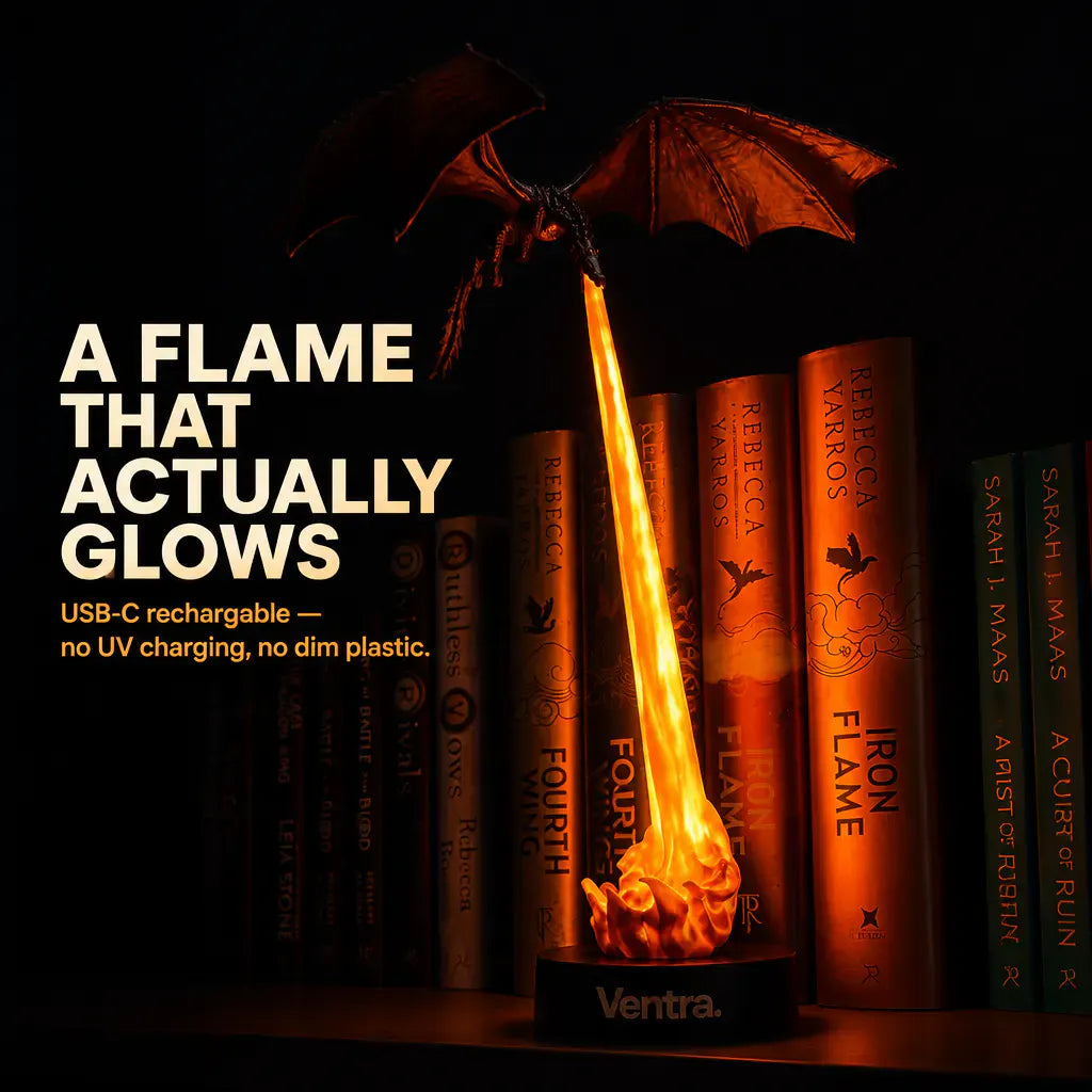 The Shelf Dragon – LED Book Guardian | Cast Resin Dragon Shelf Decor