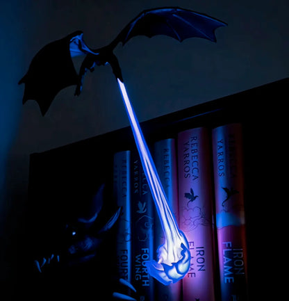 The Shelf Dragon – LED Book Guardian | Cast Resin Dragon Shelf Decor