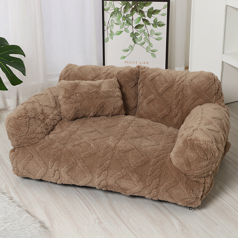 🐶 50% OFF NOW! 🛋️ Plush Calming Pet Sofa Bed with Removable Cover – Anxiety Relief, Machine Washable & Super Soft 🐱