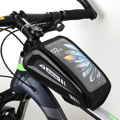 🚴‍♂️40% OFF!📱Water-Resistant Large Capacity Bicycle Bag – Touch-Sensitive Phone Pouch, Slim Top-Tube Design & Dual Zippers🌧️