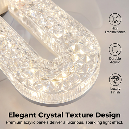🔥Limited-time 50% off💡 Crystal-Effect LED 5-Blade LED Fan Light